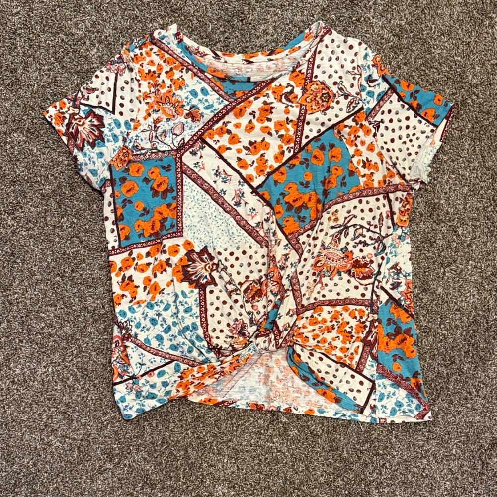 Floral Patchwork Short Sleeve Tee
